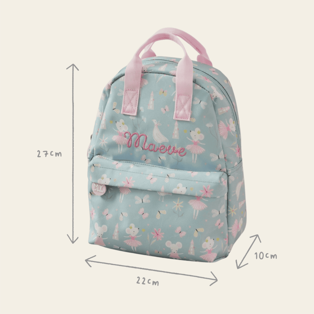 Personalised Twinkle Tales Mouse Ballerina Mini Backpack