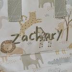 Personalised Neutral Safari Medium Backpack