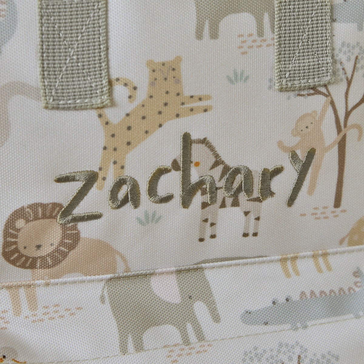 Personalised Neutral Safari Medium Backpack