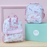 Personalised Unicorn Backpack & Lunchbag Set