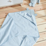 Personalized Large Blue Hooded Bath Towel