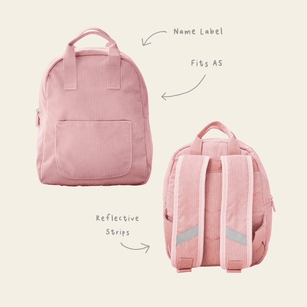 Personalised Mini Pink Cord Build-a-Backpack