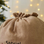 Personalised Brown Reindeer Christmas Sack