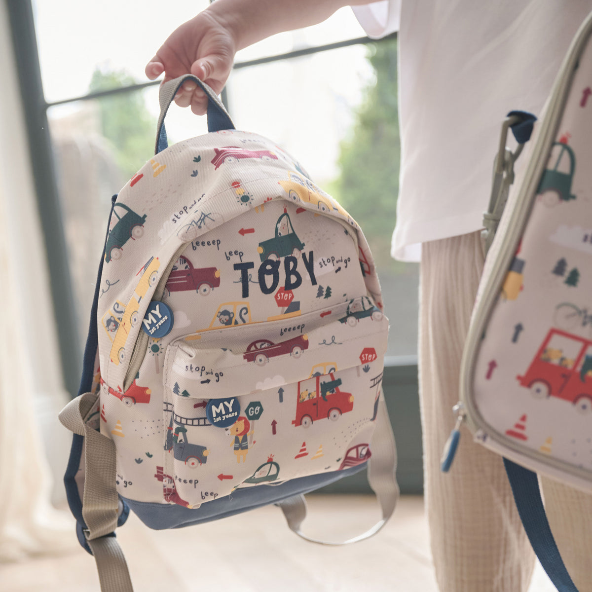 Personalised Transport Print Classic Mini Backpack