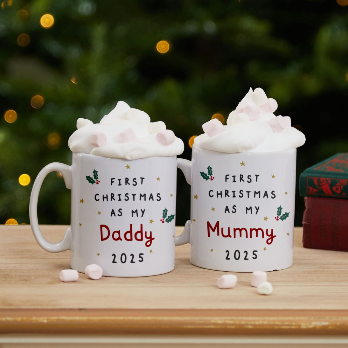 Personalised 1st Christmas as Parent's Mug Set