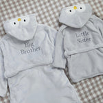 Sibling Grey Penguin Robes Gift Set