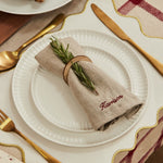 Personalised Vintage Natural Christmas Napkin