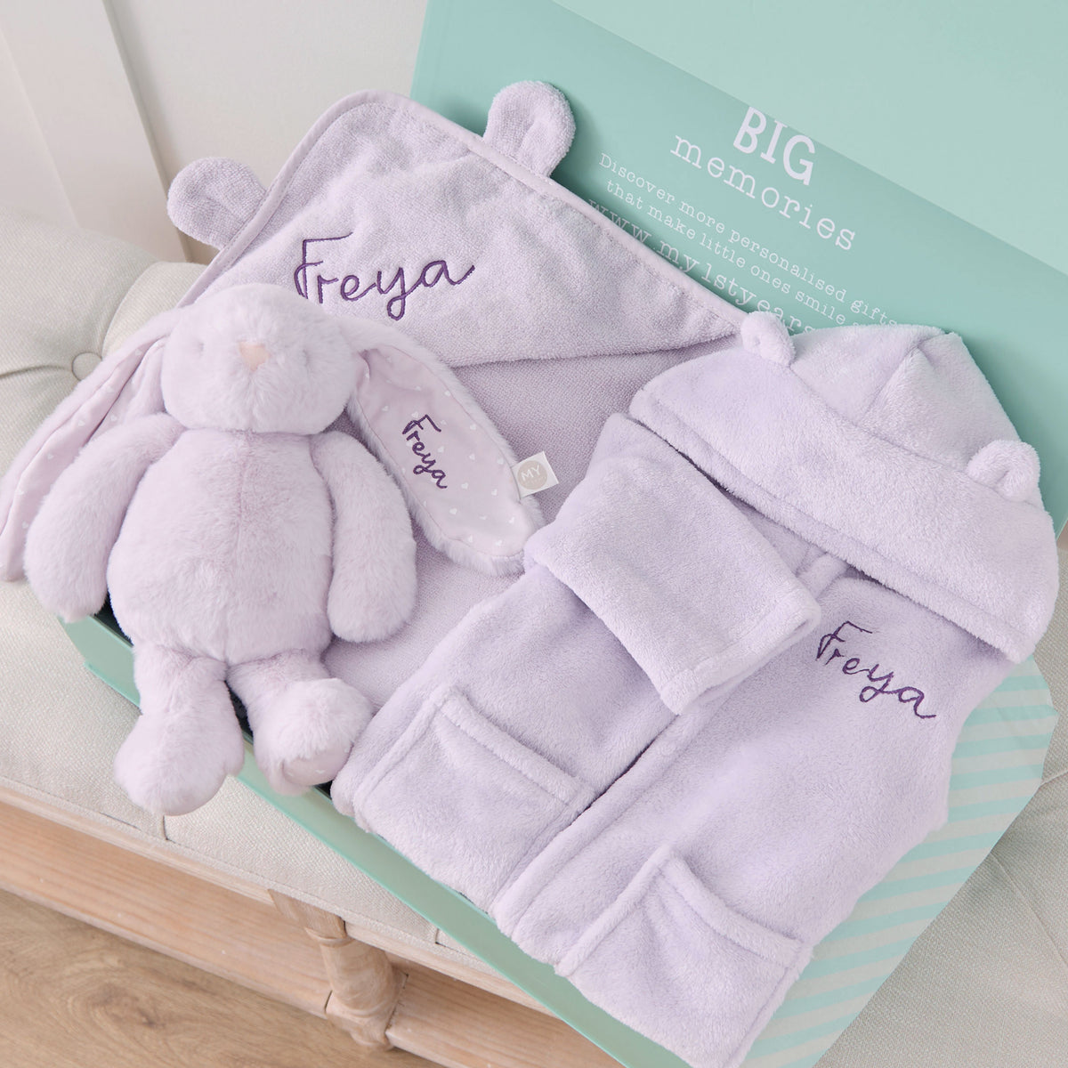 Personalised Lush Lavender Splash, Snuggle & Cuddle Gift Set 