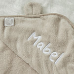 Personalized Large Oatmeal Hooded Towel