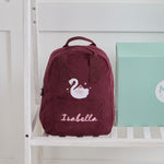 Personalised Swan Berry Mini Cord Backpack