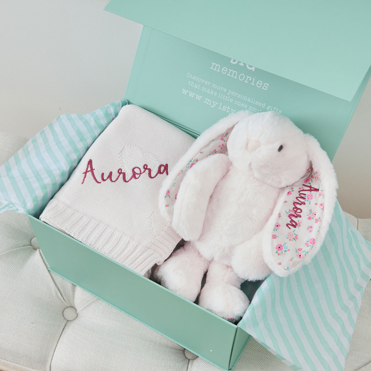 Personalised Light Pink Bedtime Cuddle Set 