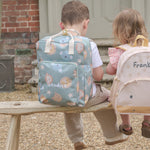 Personalised Green Safari Faces Cube Medium Backpack