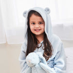 Personalized Blue Fleece Robe with Ears