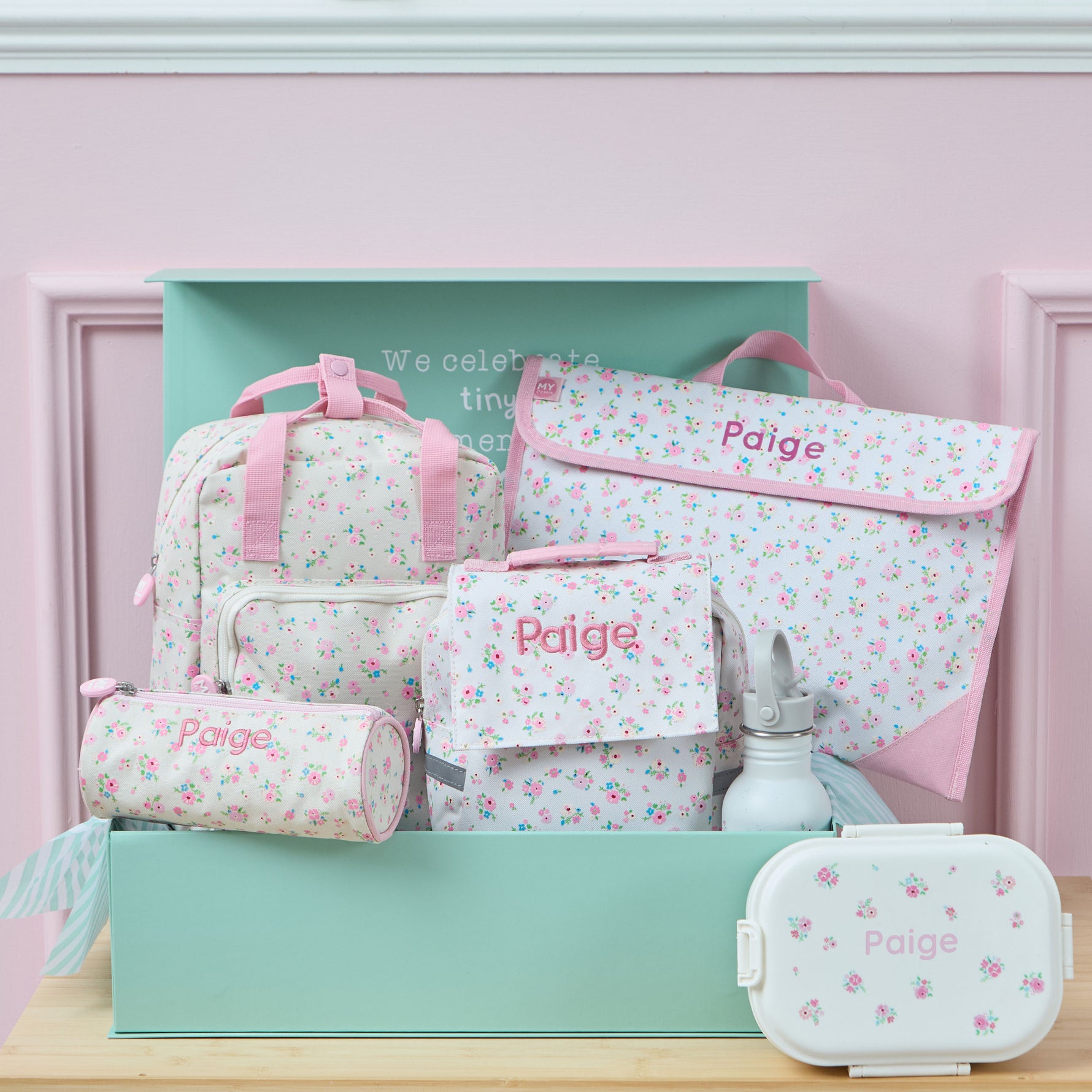 Personalised Ditsy Ultimate Back To School Set