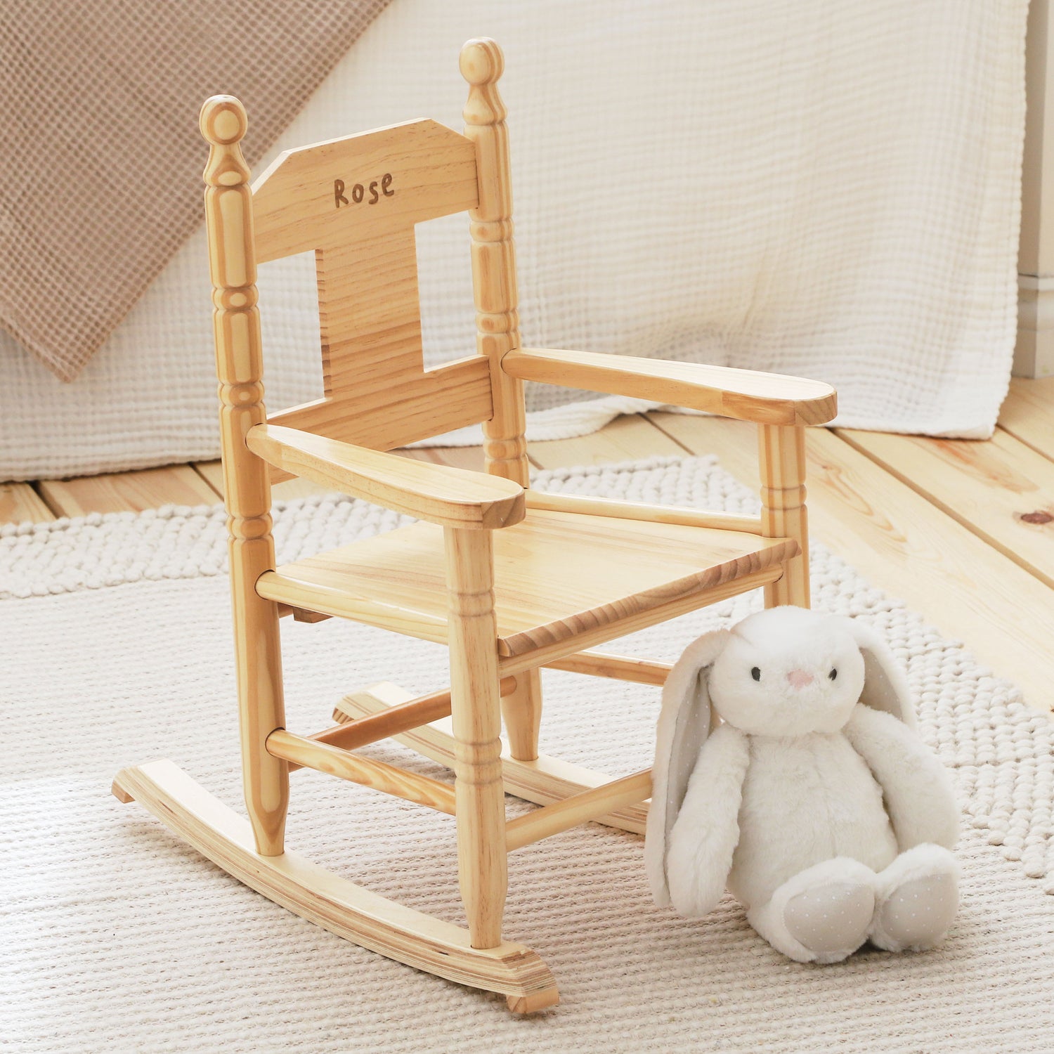 Personalised Classic Wooden Rocking Chair