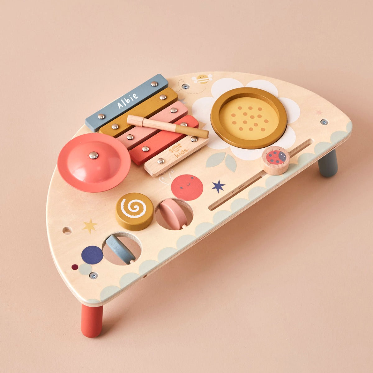 Personalised Just Bee Kids Colourful Wooden Music Table Toy