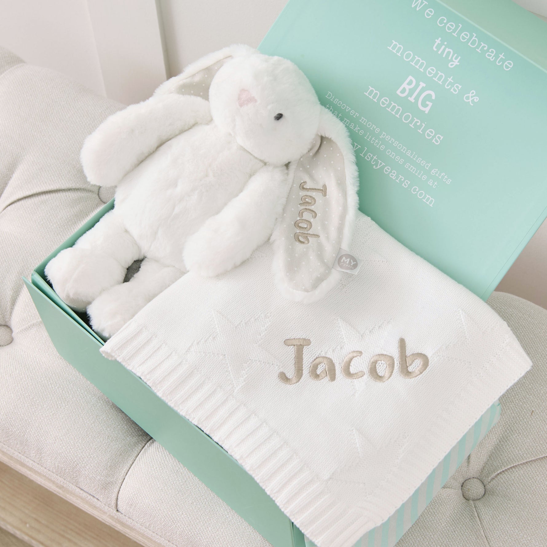 Personalised Ivory Bedtime Cuddle Gift Set