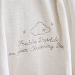 Personalized Christening Day Ivory Cellular Baby Blanket
