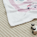 Personalized Pink Road Map Fleece Blanket