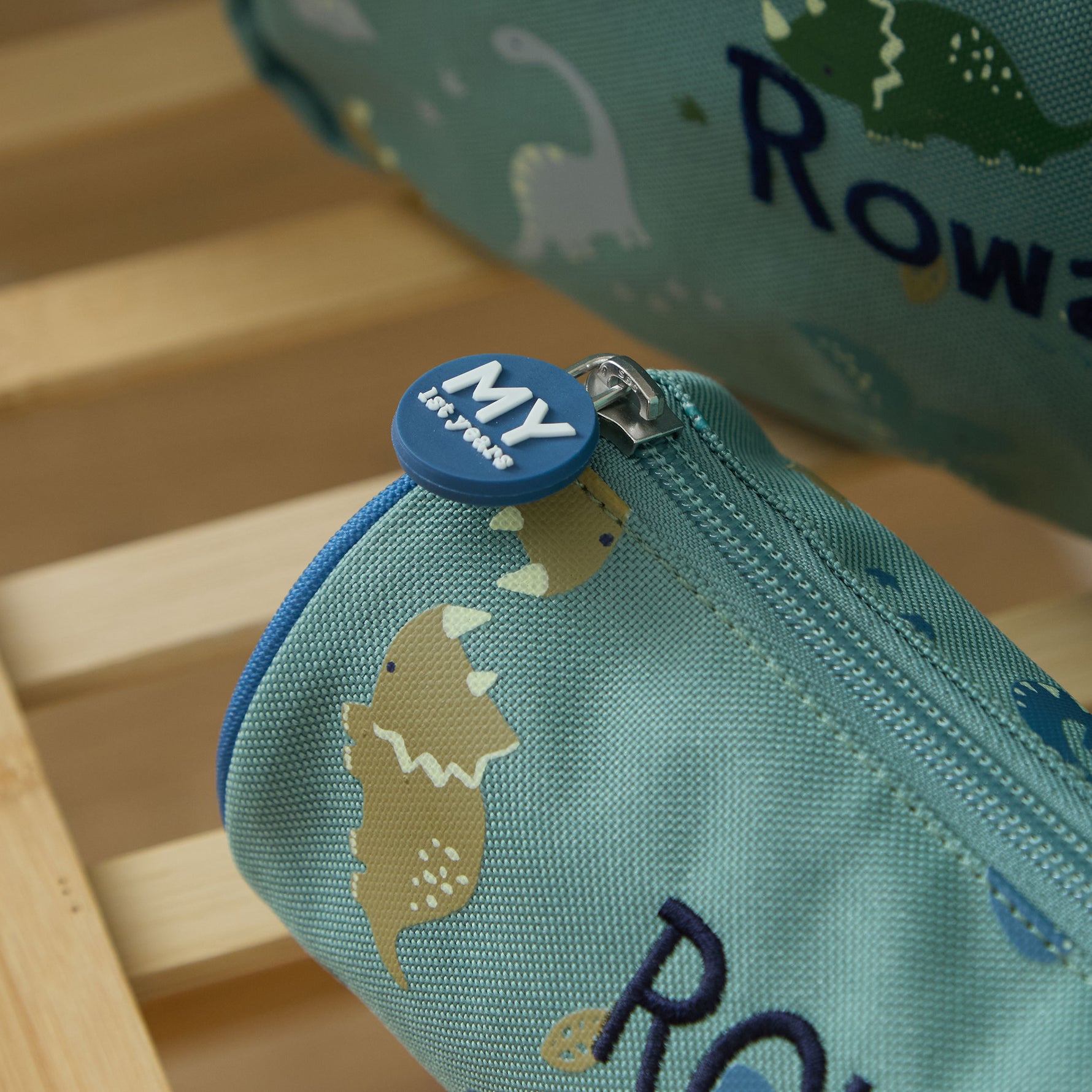 Personalised Khaki Dino Pencil Case