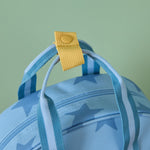 Personalised Blue Star Pocket Medium Backpack
