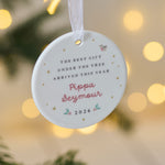 Personalised The Best Gift Under The Tree Round Ceramic Decoration