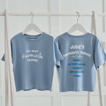 Personalised My Most Favourite Things Blue T-Shirt