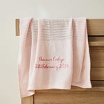 Personalized Light Pink Cellular Baby Blanket