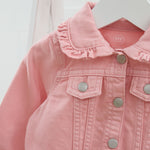 Personalised Flopsy™ Bunny Cross Stitch Pink Denim Jacket