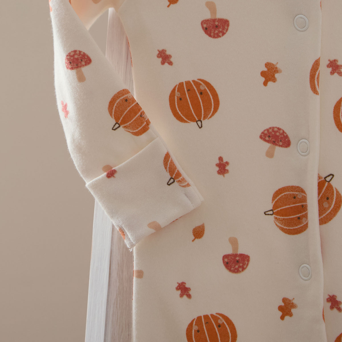 Personalised Pumpkin Organic Sleepsuit