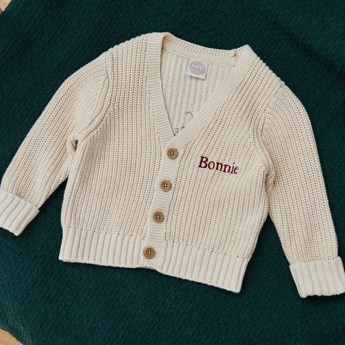 Personalised Nice List Oatmeal Cardigan