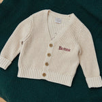 Personalised Nice List Oatmeal Cardigan
