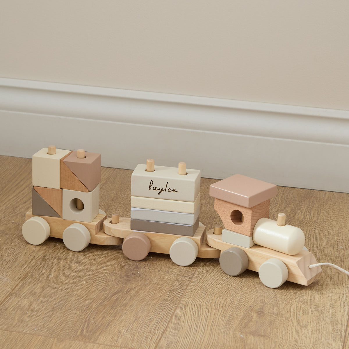 Personalised Neutral Pull Along Train FSC®