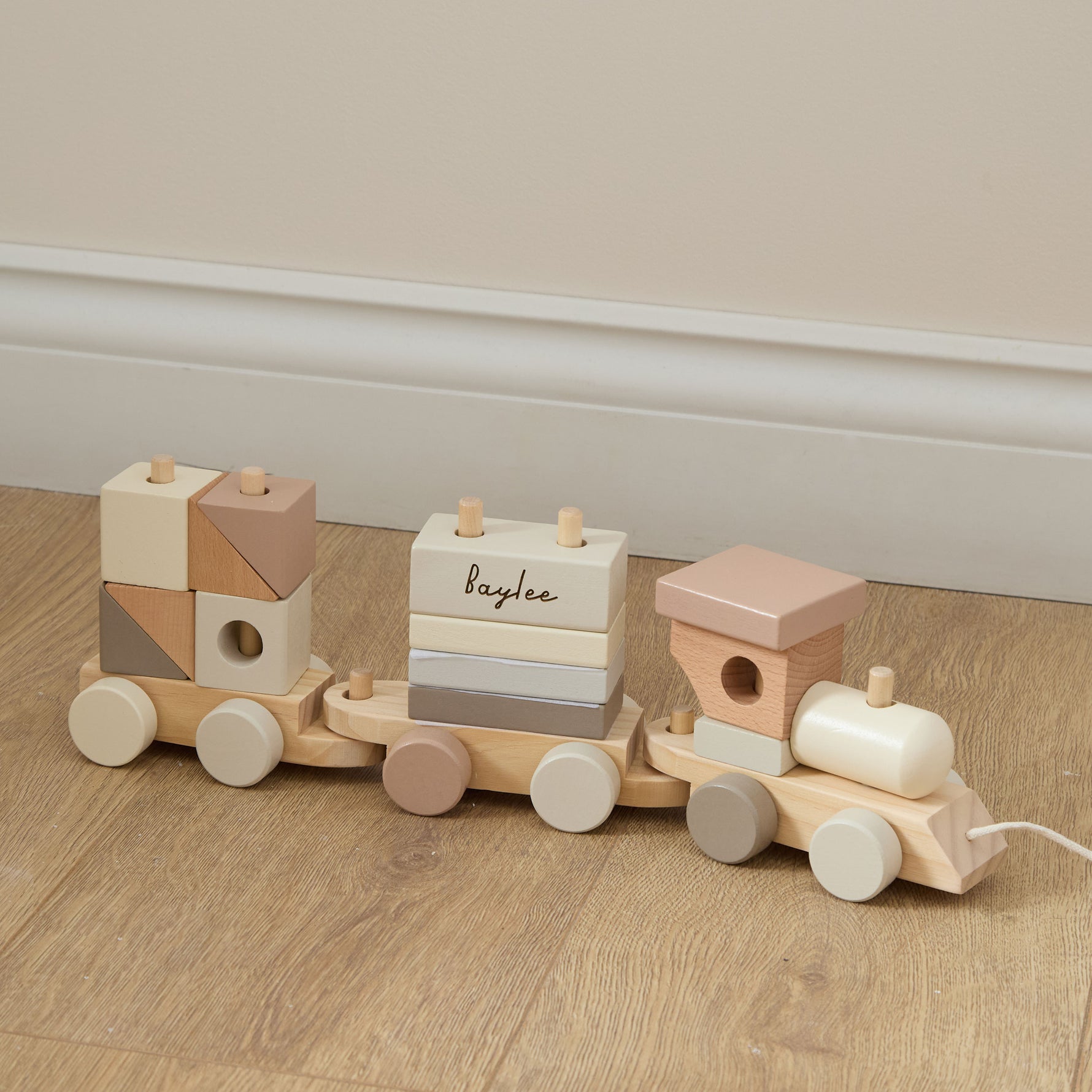 Personalised Neutral Pull Along Train FSC®