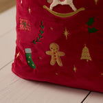 Personalised Embroidery Detailed Christmas Sack