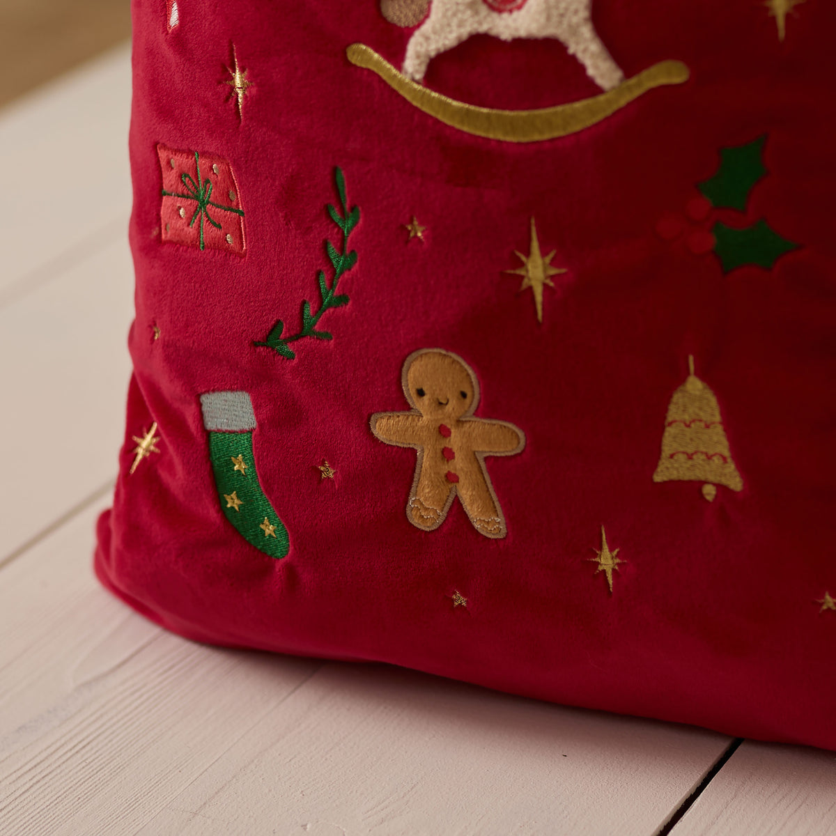 Personalised Embroidery Detailed Christmas Sack