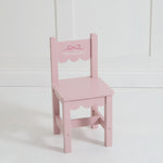 Personalised Bow Printed Pink Scalloped Chair FSC®