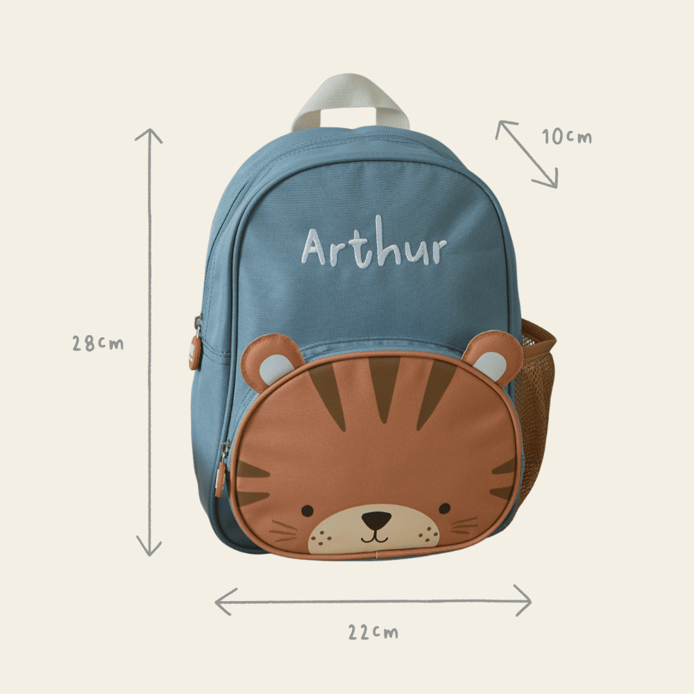 Personalised Tiger Pocket Mini Backpack