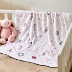 Personalised Pink Christmas Asset Fleece Blanket