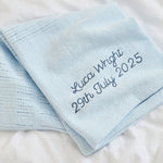 Personalized Blue Cellular Baby Blanket