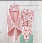 Personalised Pink Splash, Snuggle & Cuddle Gift Set