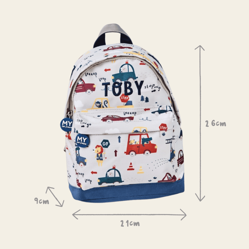 Personalised Transport Print Classic Mini Backpack