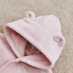 Personalized Born in 2026 Pink Fleece Robe with Ears