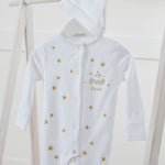 Personalised Diwali Gold Star Sleepsuit