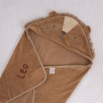 Personalised Lion Curved Hooded Towel