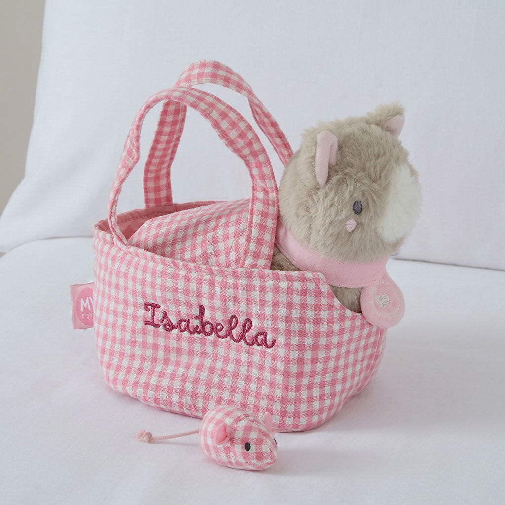 Personalised Carry Along Cat Plush Toy