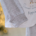 Personalised Penguin Sweet Dreams Grey Jersey Pyjamas