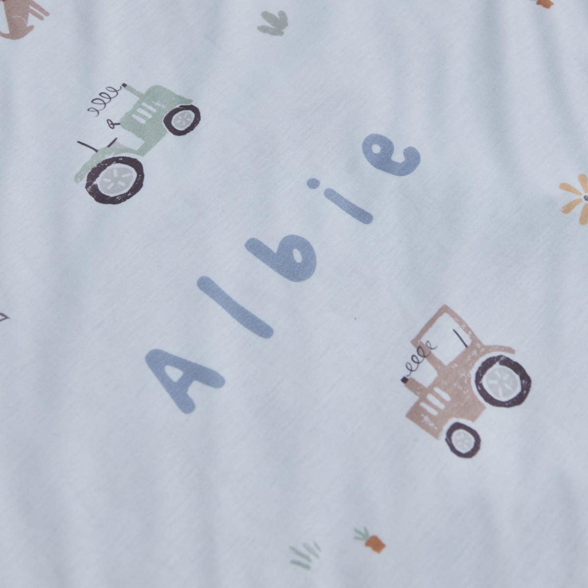 Personalized Tractor All-Over Print Jersey Blanket