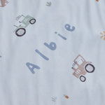 Personalized Tractor All-Over Print Jersey Blanket