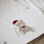 Personalized Christmas Teddy Bear Fleece Blanket